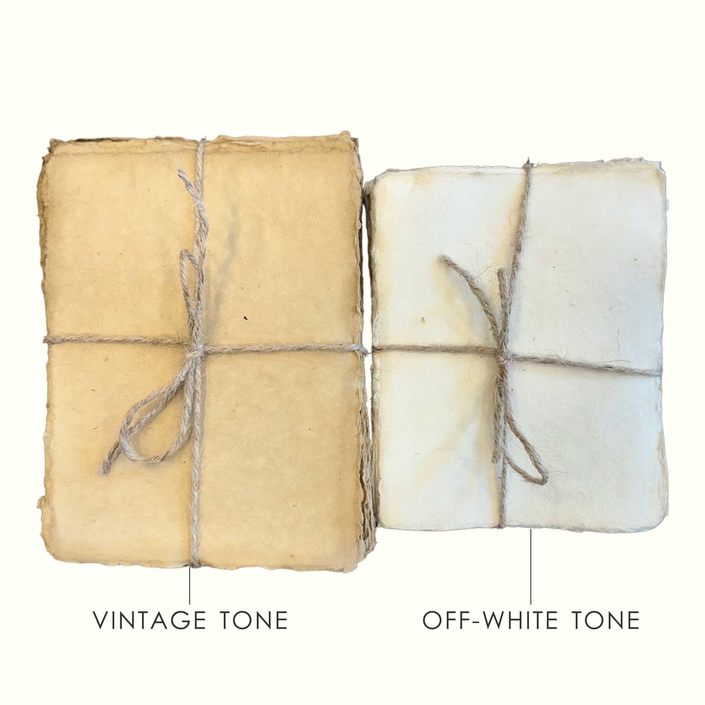 50 Sheets Handmade Paper (Off White Tone) - Dpotli