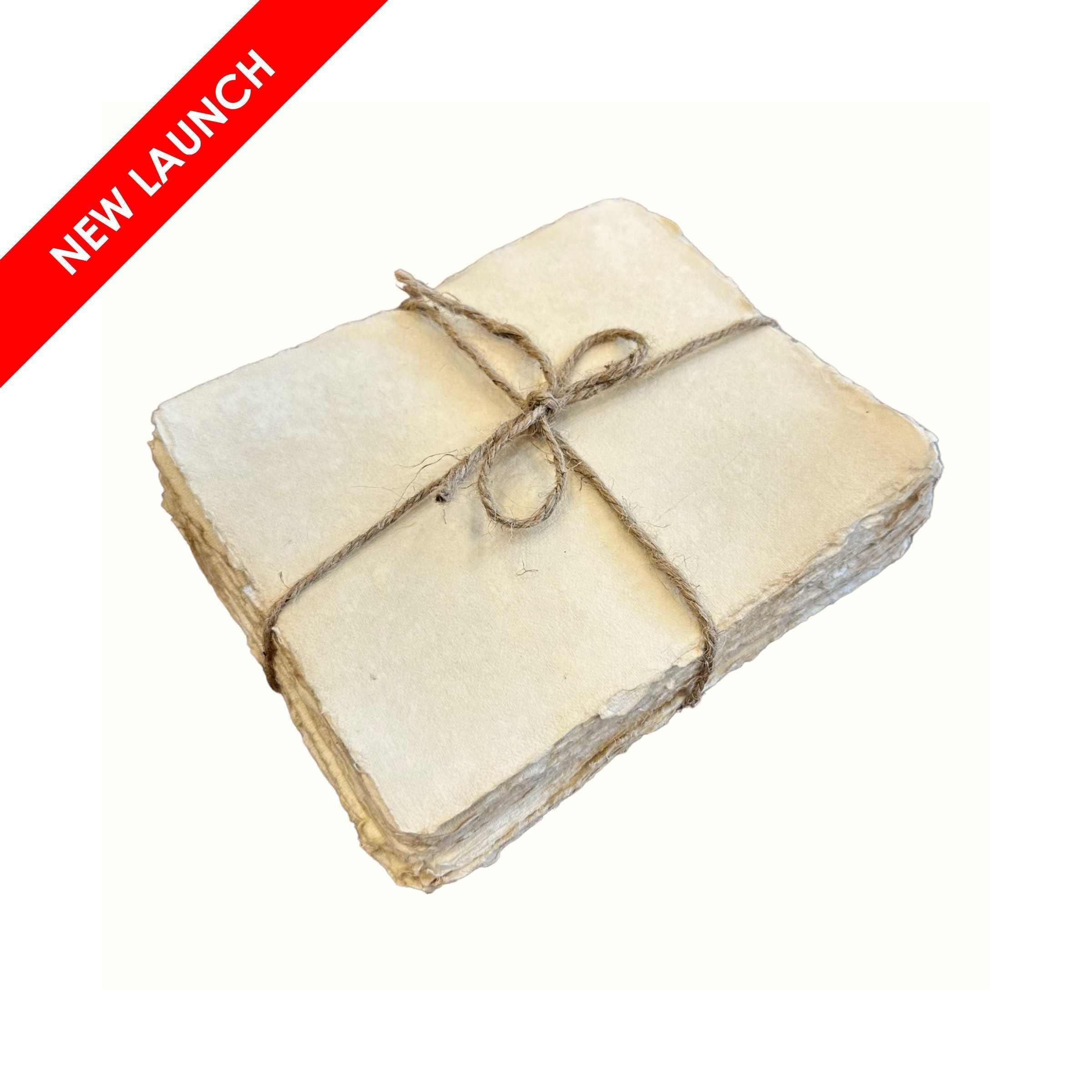 50 Sheets Handmade Paper (Off White Tone) - Dpotli