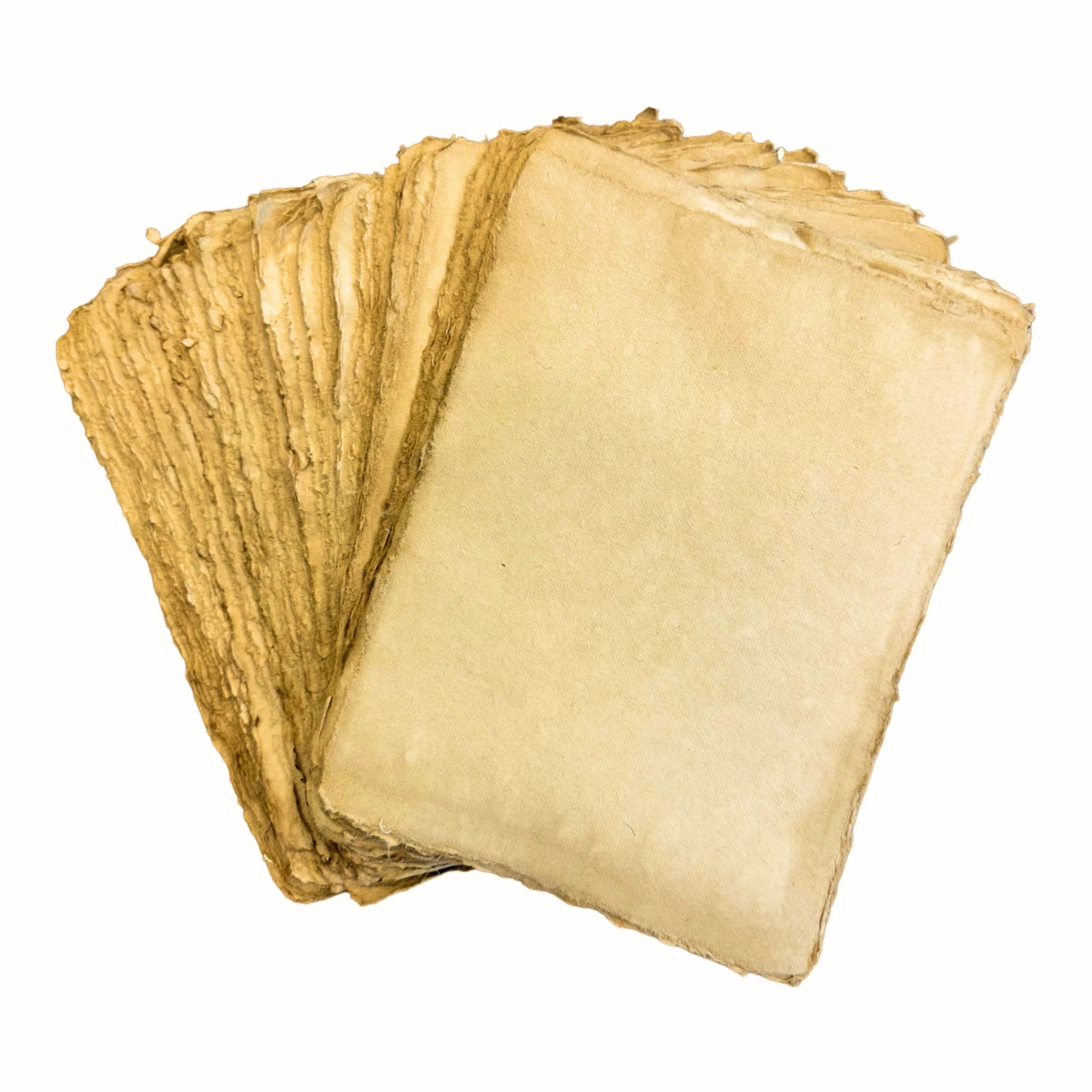 50 Sheets Handmade Paper (Vintage Toned) - Dpotli