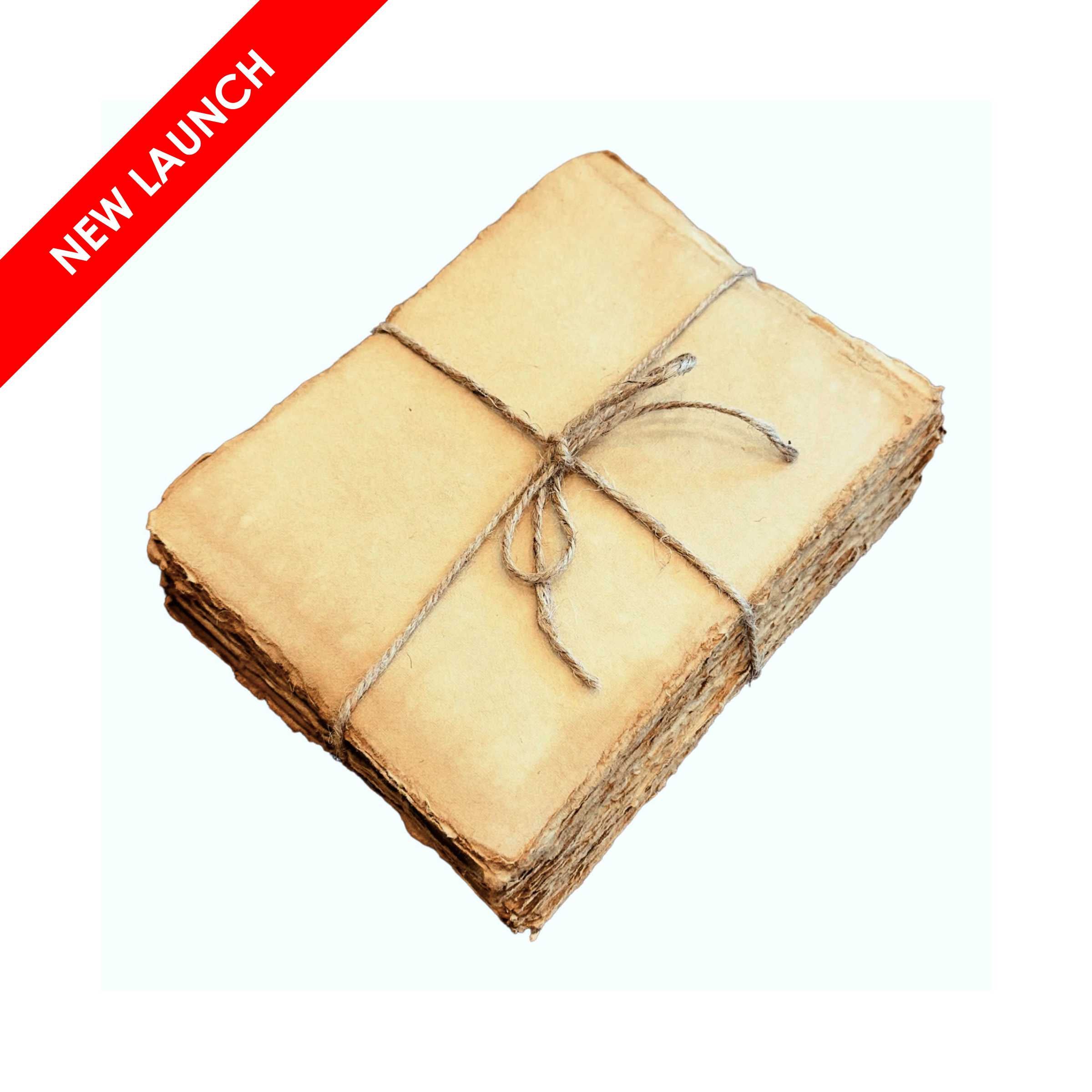 50 Sheets Handmade Paper (Vintage Toned) - Dpotli