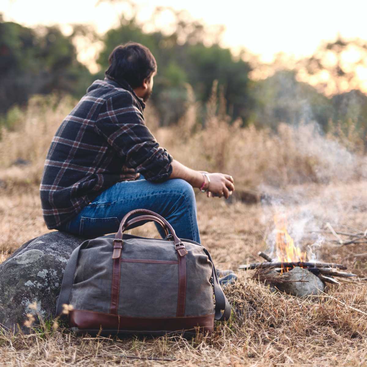 Travel Duffel Bag- Brown