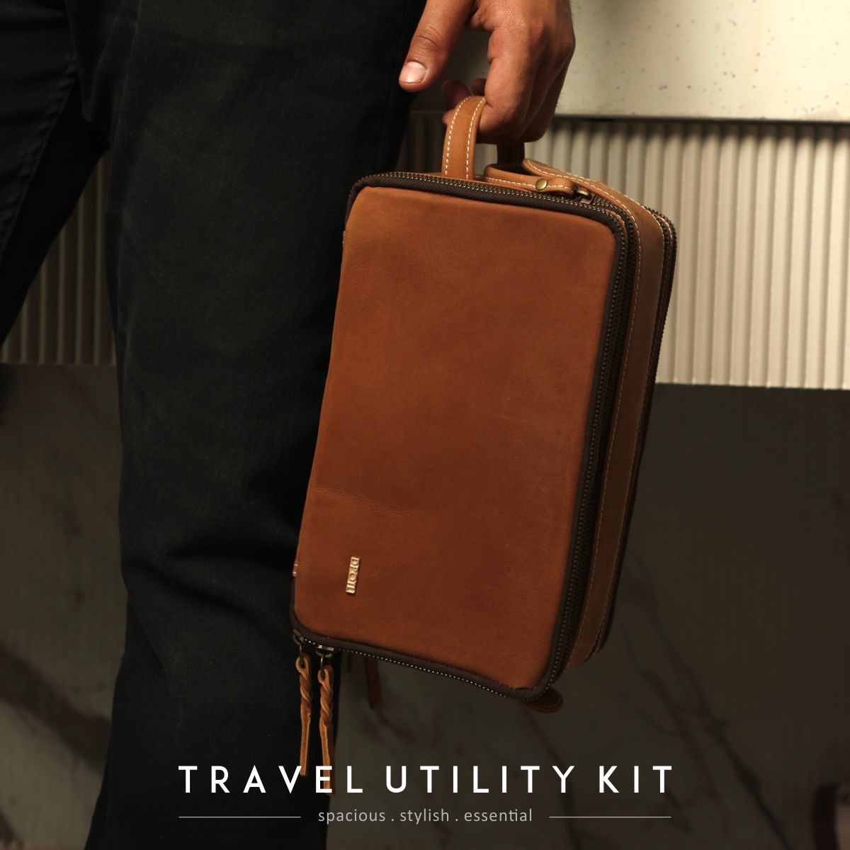 Leather Travel Kit for Men | Premium Toiletry Organizer