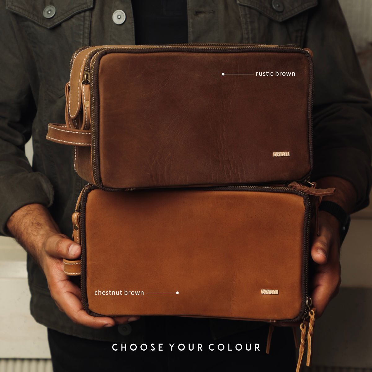 Leather Travel Kit for Men | Premium Toiletry Organizer