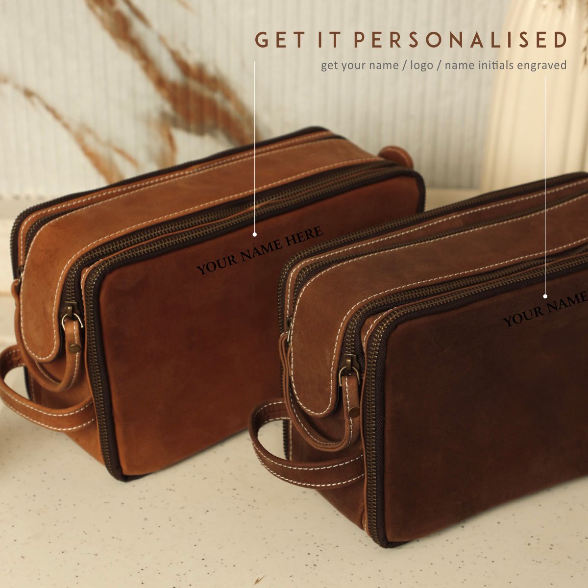 Leather Travel Kit for Men | Premium Toiletry Organizer