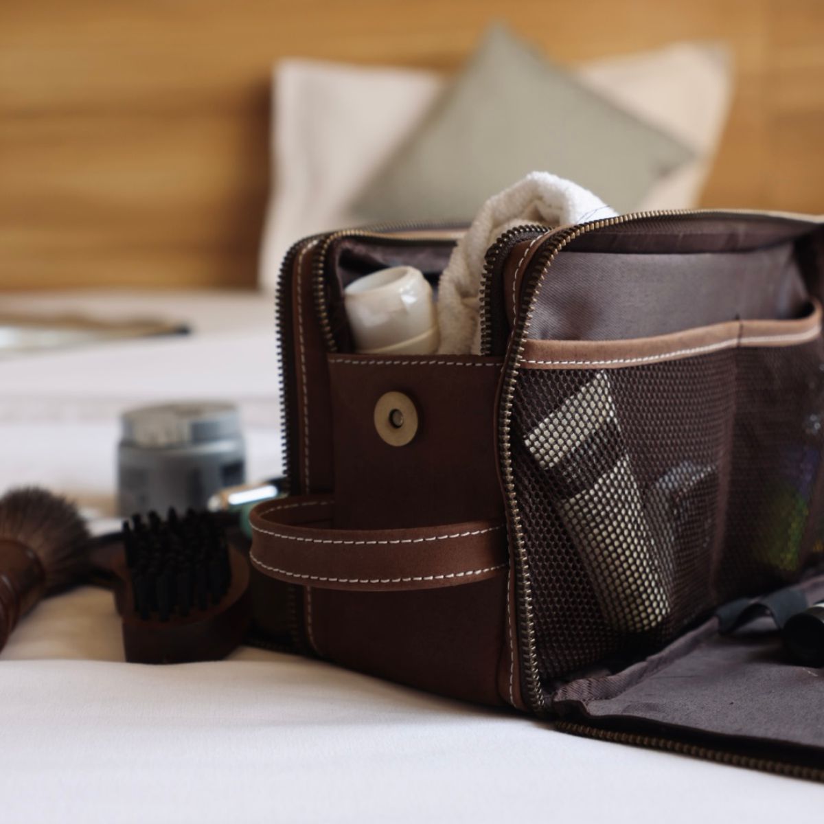 Leather Travel Kit for Men | Premium Toiletry Organizer