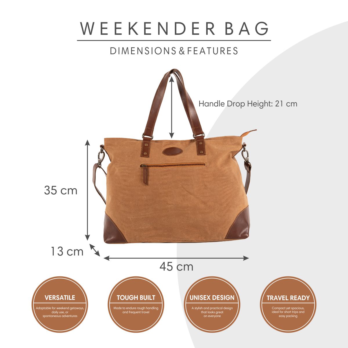 Weekender Duffel Bag – Brown