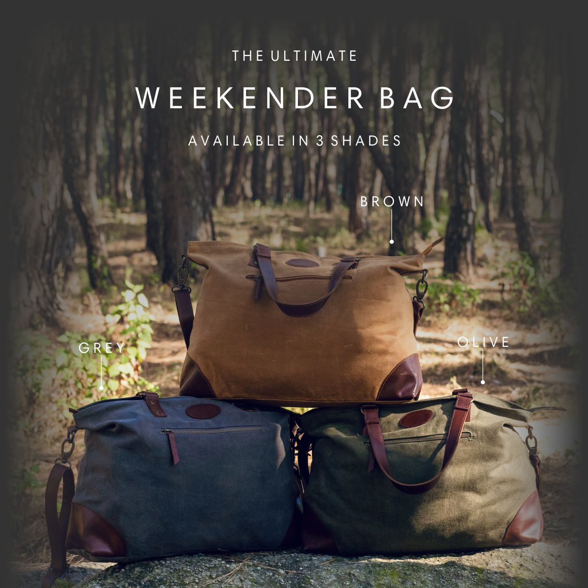 Weekender Duffel Bag – Grey