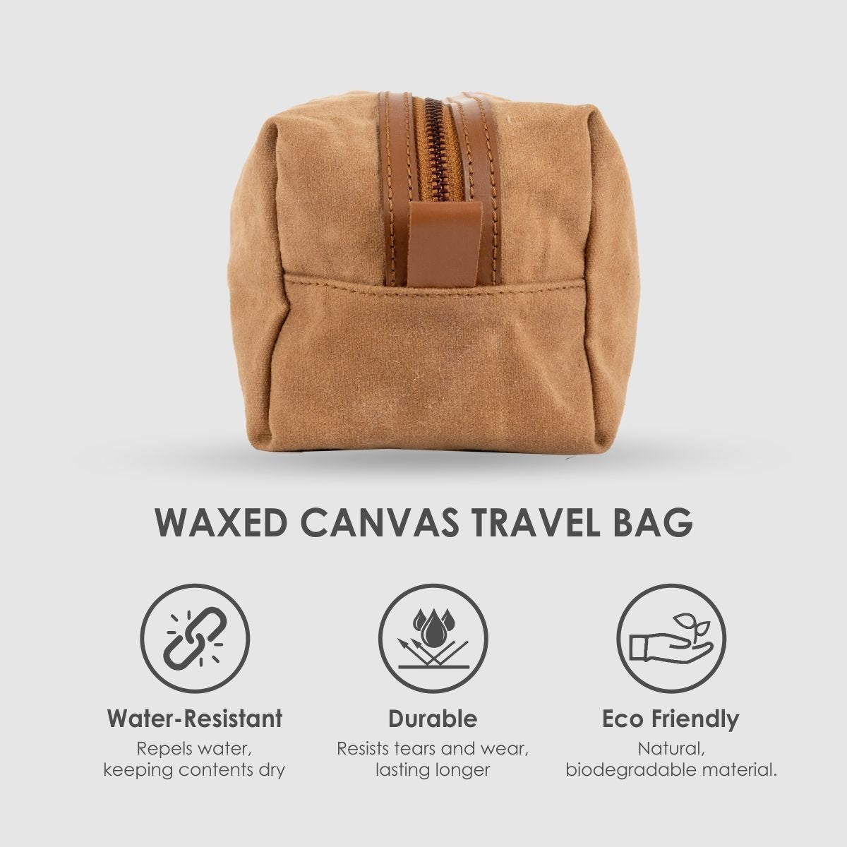 Brown Canvas Dopp Kit - Dpotli