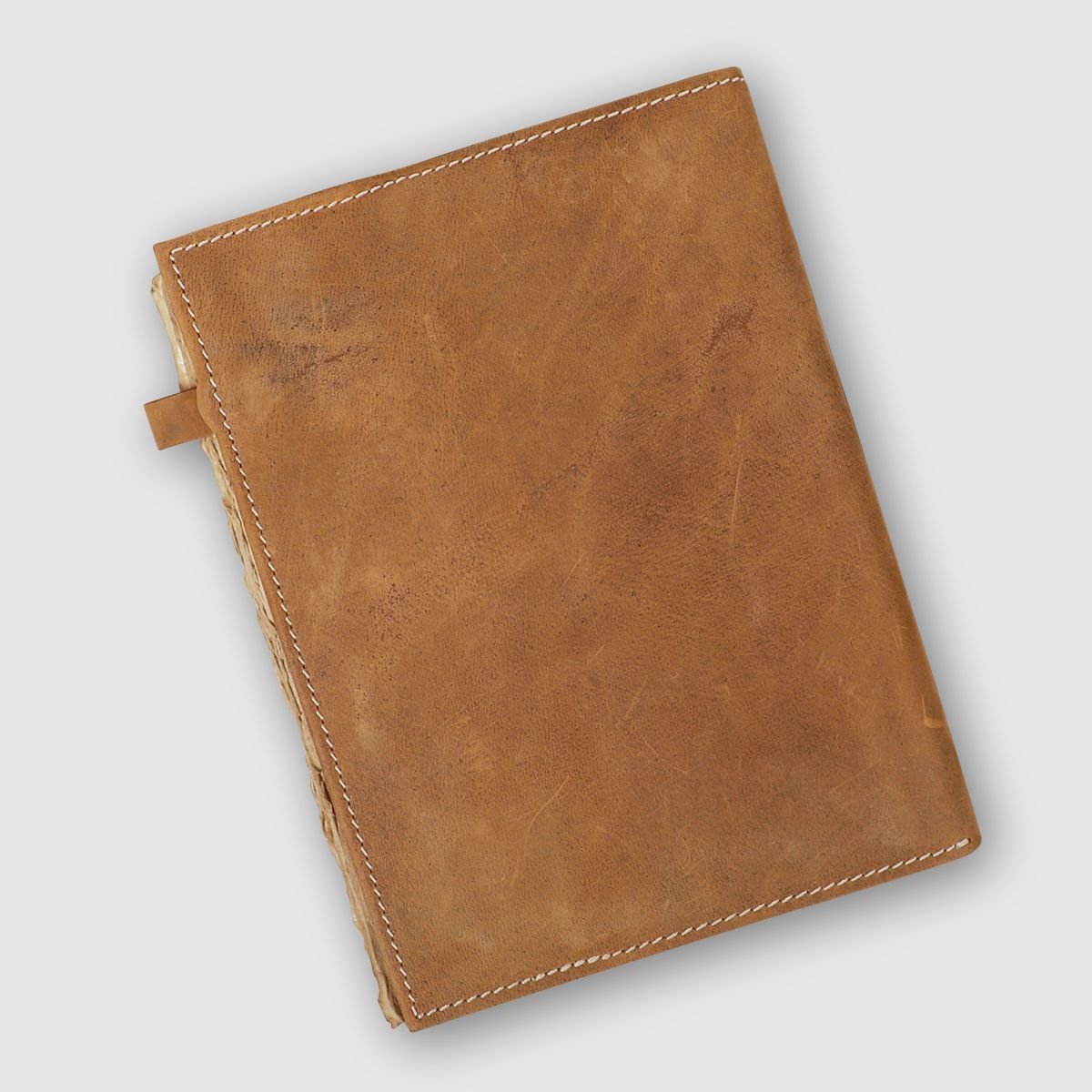 Antique Leather Journal- Elastic Closure - Dpotli