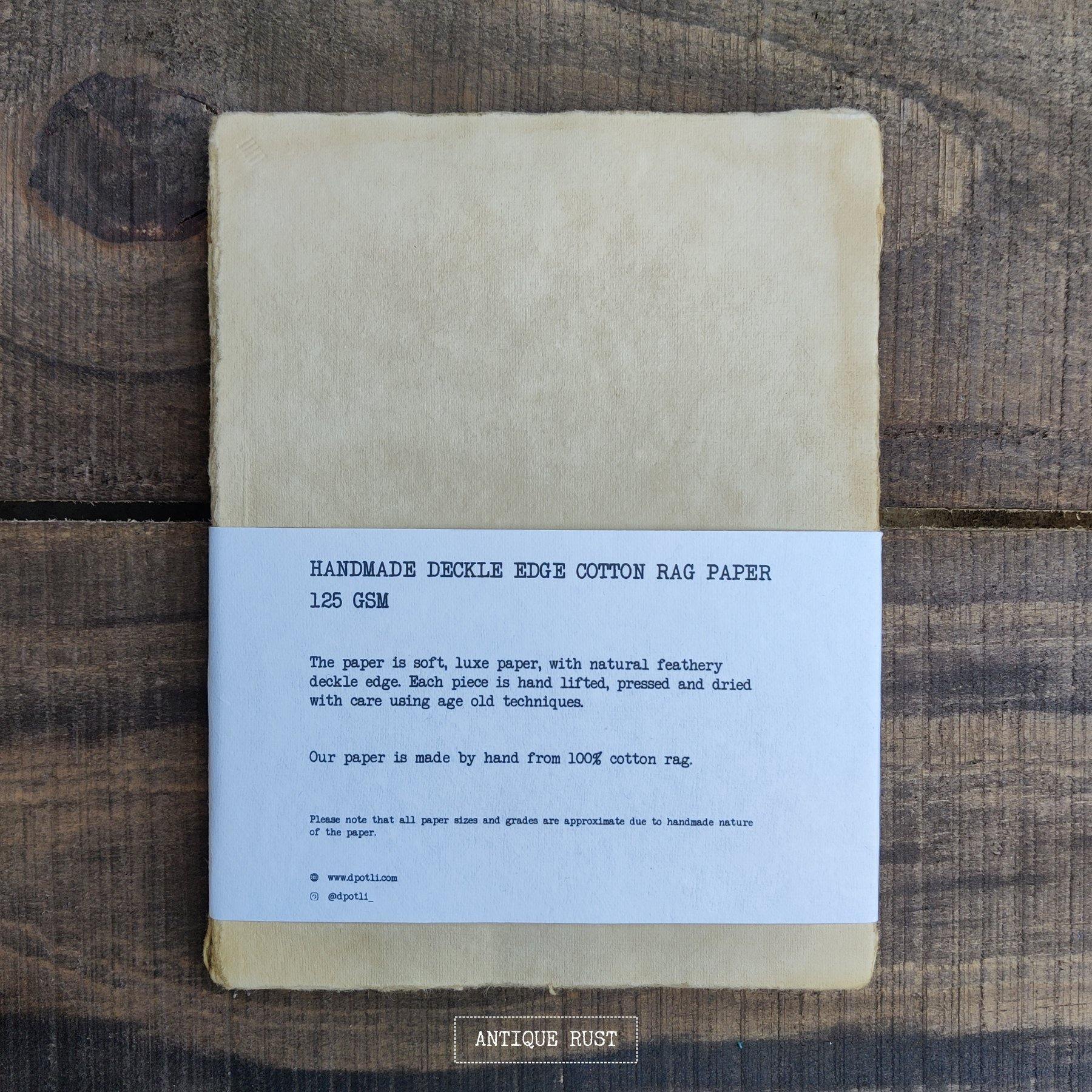 Handmade Deckle Edge Paper Assorted 125 GSM 30 Sheets A5 - Dpotli