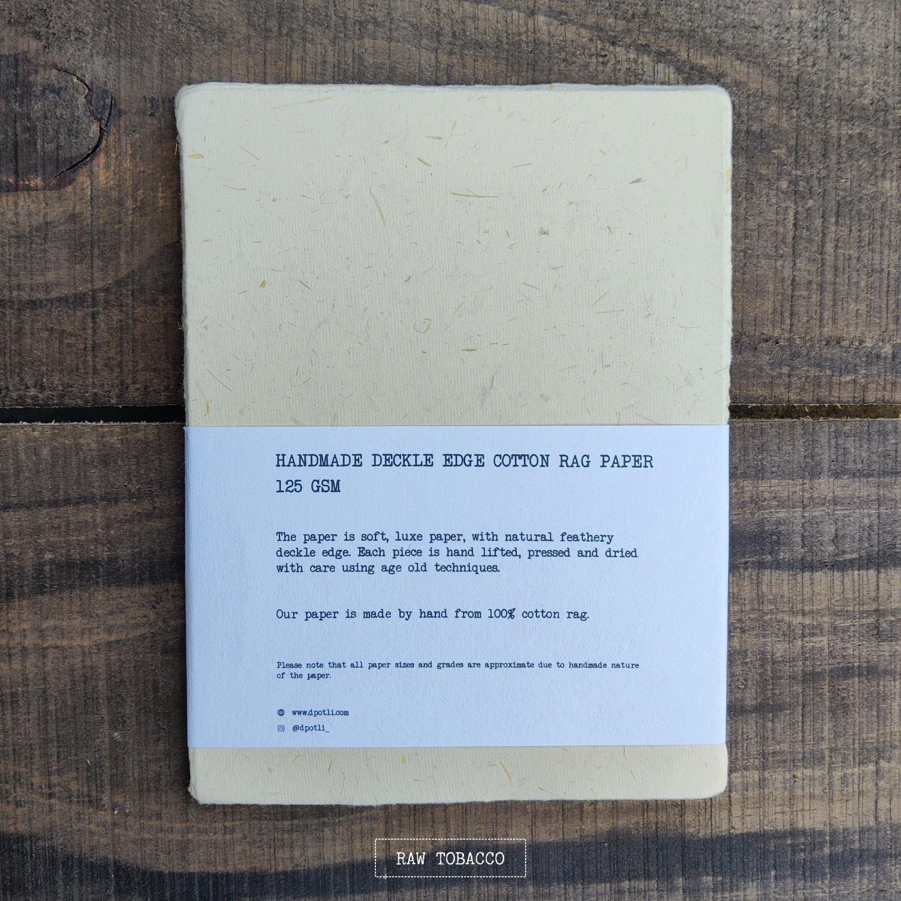 Handmade Deckle Edge Paper Assorted 125 GSM 30 Sheets A5 - Dpotli
