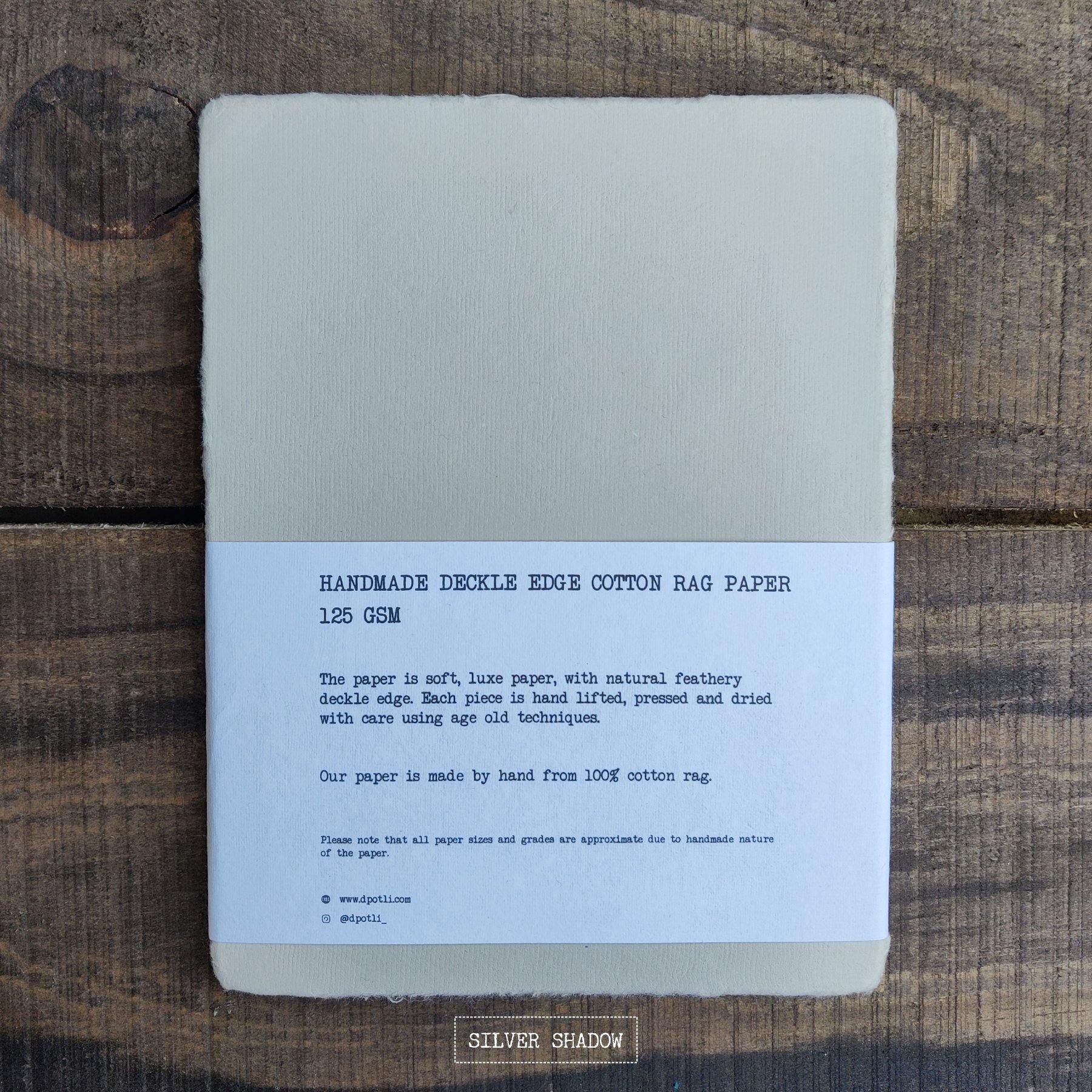 Handmade Deckle Edge Paper Assorted 125 GSM 30 Sheets A5 - Dpotli