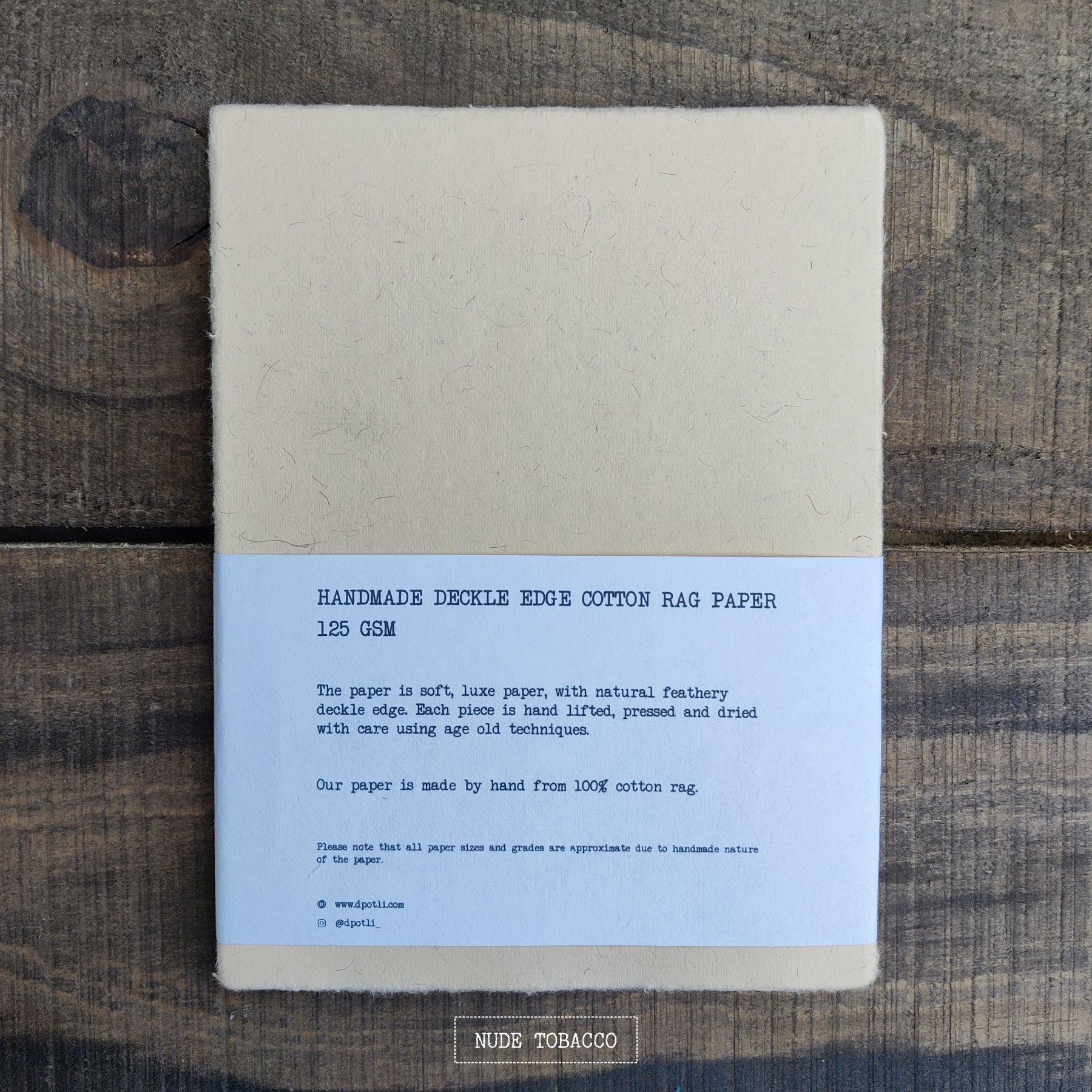 Handmade Deckle Edge Paper Assorted 125 GSM 30 Sheets A5 - Dpotli