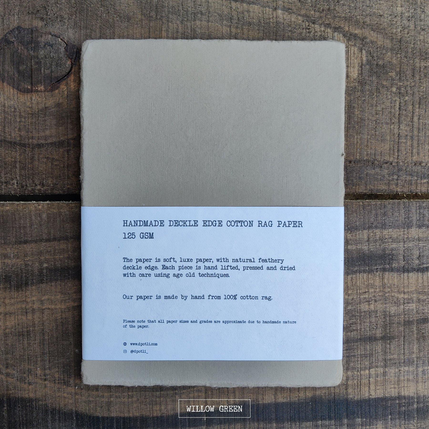 Handmade Deckle Edge Paper Assorted 125 GSM 30 Sheets A5 - Dpotli