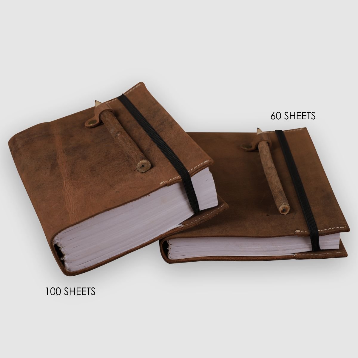 Leather Art Journal- Rustic Brown - Dpotli