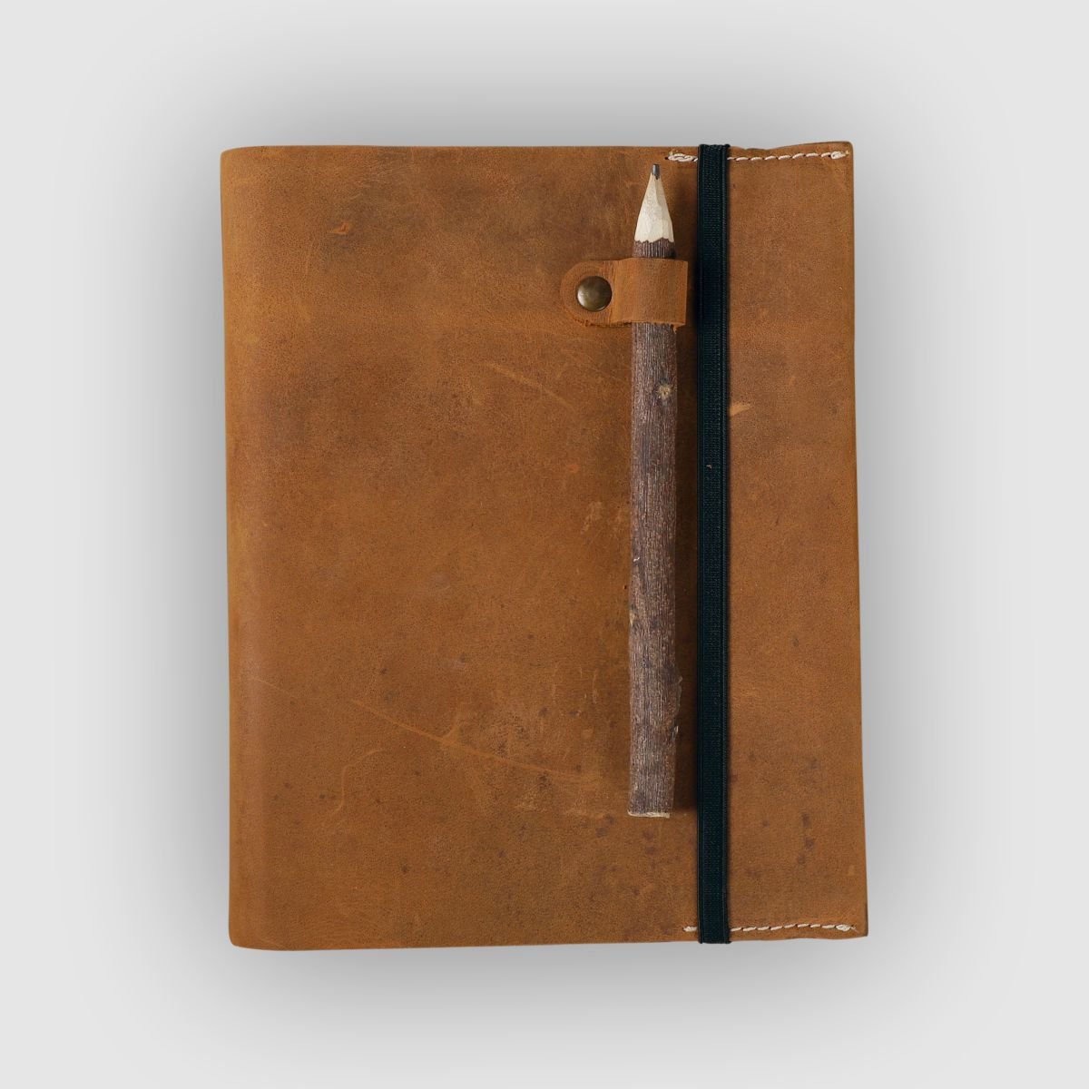Leather Art Journal- Rustic Brown - Dpotli