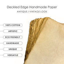 Load image into Gallery viewer, 50 Sheets Handmade Paper (Vintage Toned)