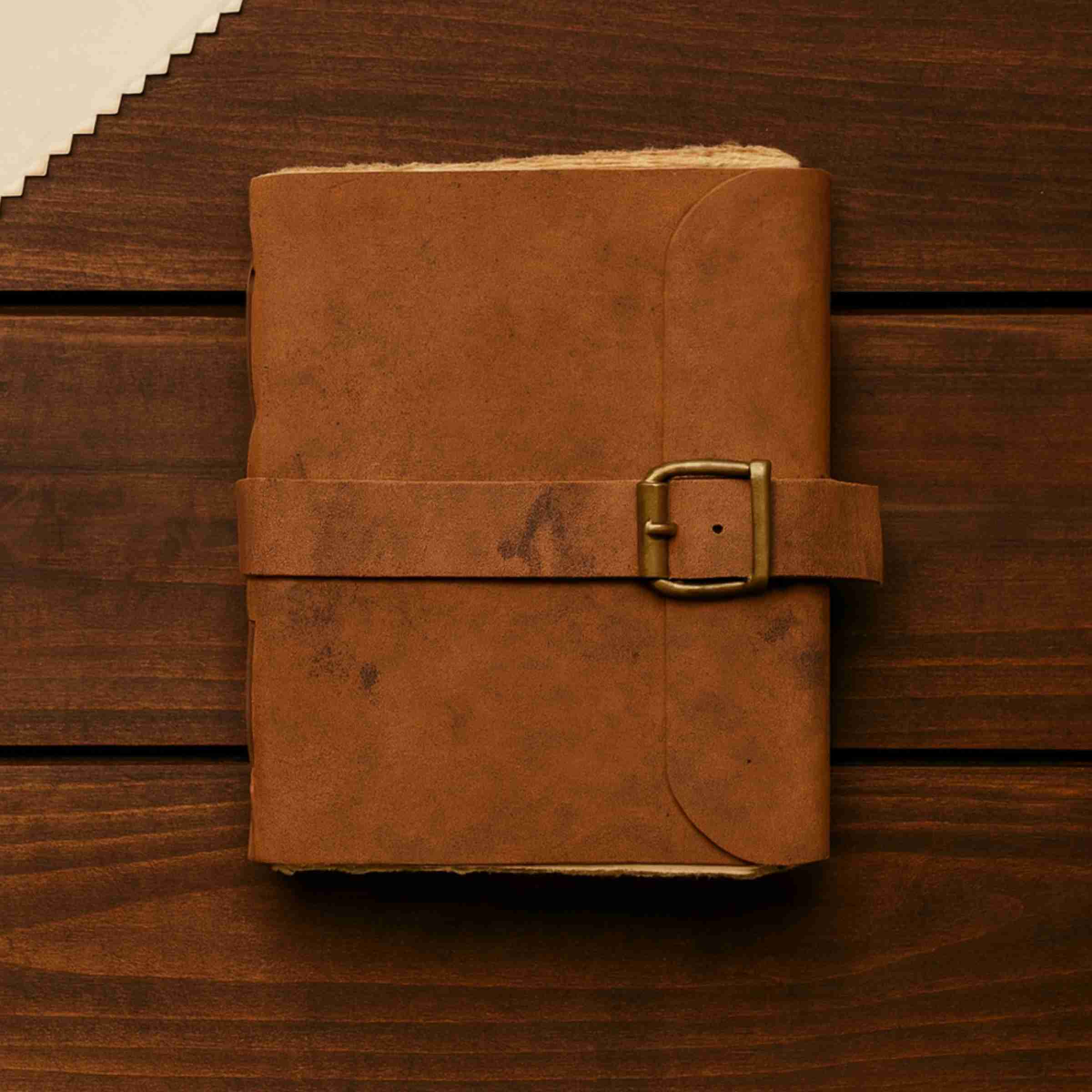 6x8 Belt Closure Leather Journal