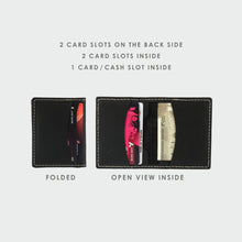 Load image into Gallery viewer, Bifold Card &amp; Cash Wallet Black