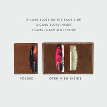 Load image into Gallery viewer, Bifold Card &amp; Cash Wallet Brown