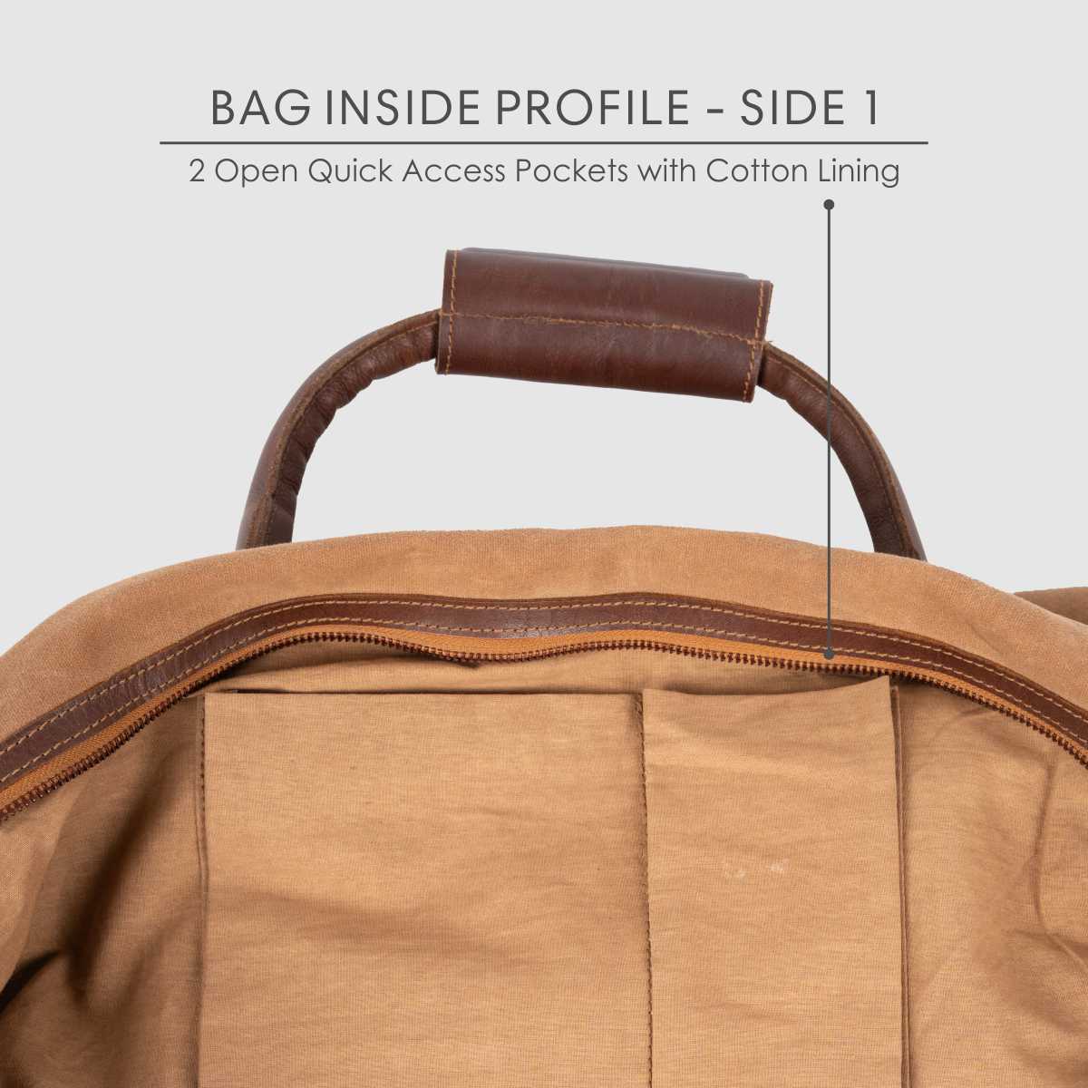 Brown Duffle Bag | Waxed Canvas