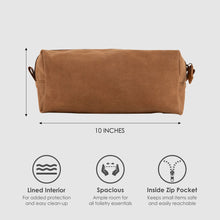 Load image into Gallery viewer, Canvas Toiletry Bag Brown