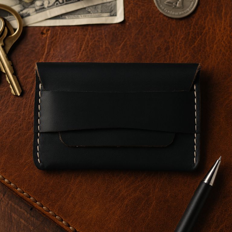 Minimalist Flap Leather Wallet
