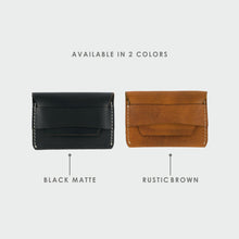 Load image into Gallery viewer, Minimalist Flap Closure Wallet Brown