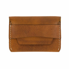 Load image into Gallery viewer, Minimalist Flap Closure Wallet Brown