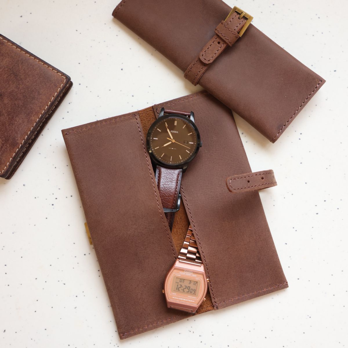 travel watch case for 2 watches