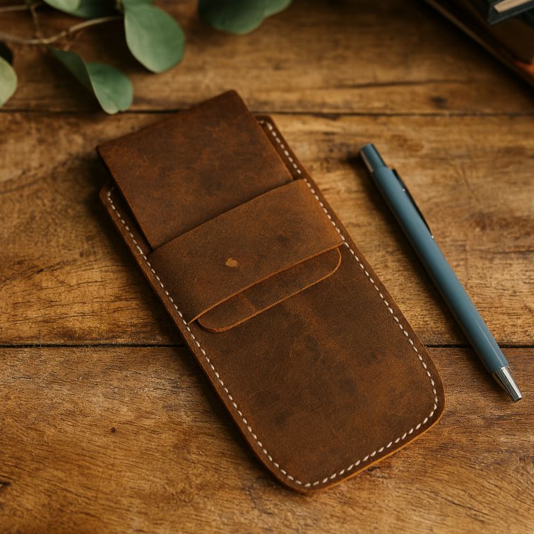 Leather Watch & Pen Case