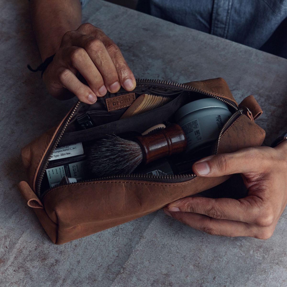 Leather Dopp Kit