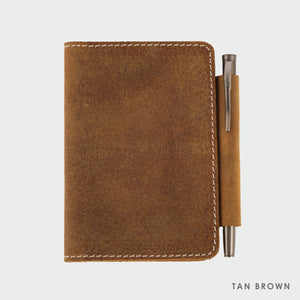 Leather Passport Cover Rustic Brown