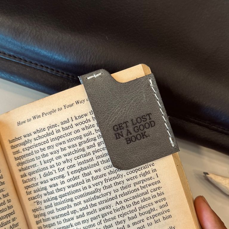Personalised Leather Bookmarks