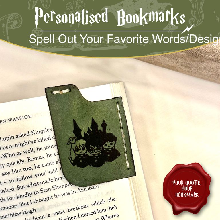 Personalised Leather Bookmarks