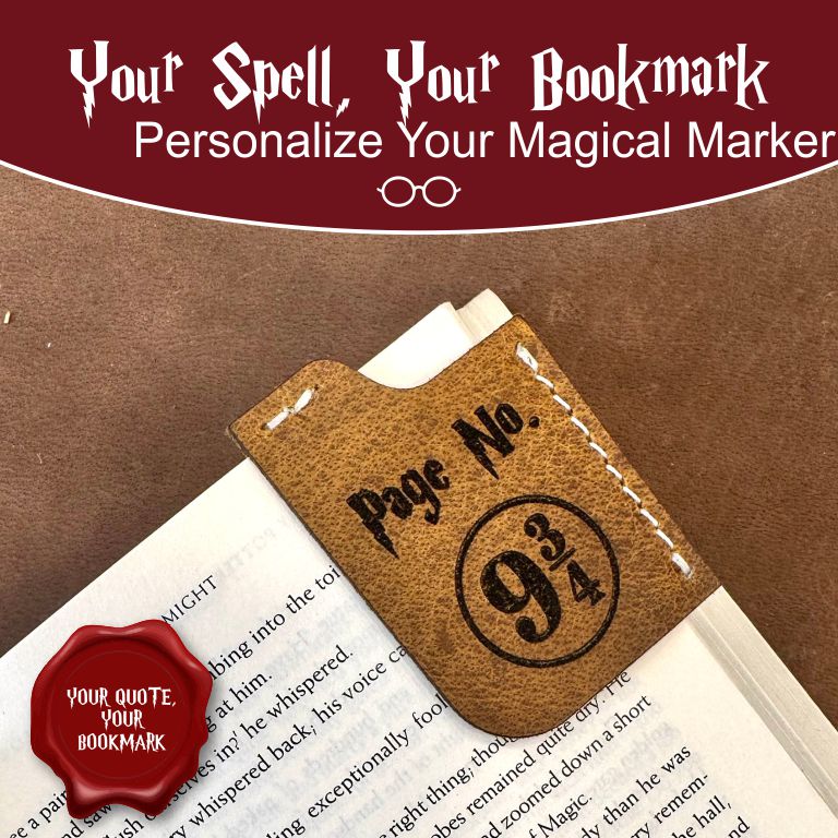 Personalised Leather Bookmarks