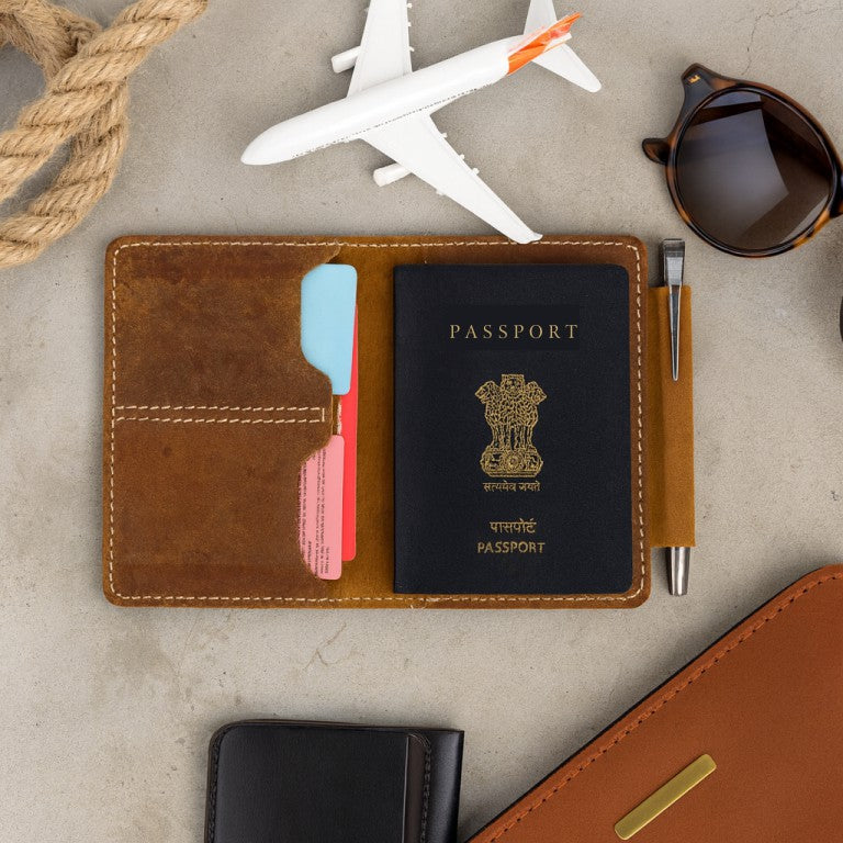 Personalised Leather Passport Cover