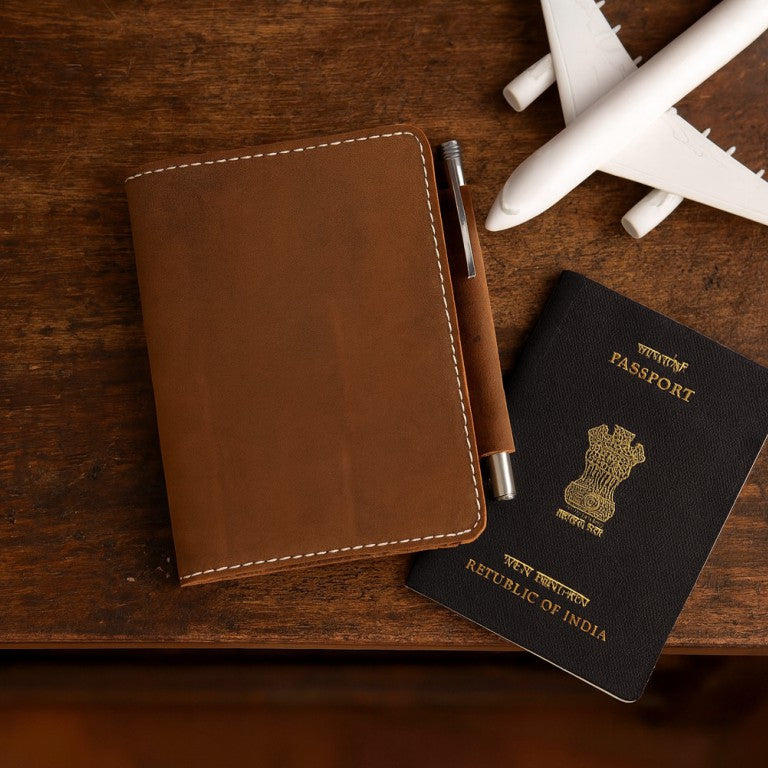 Personalised Leather Passport Cover