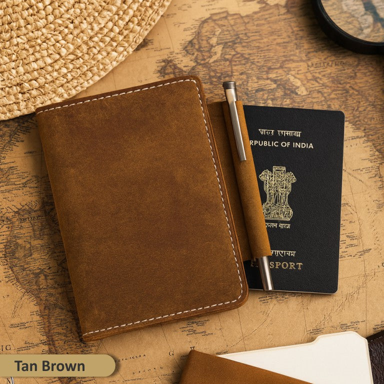 Personalised Leather Passport Cover