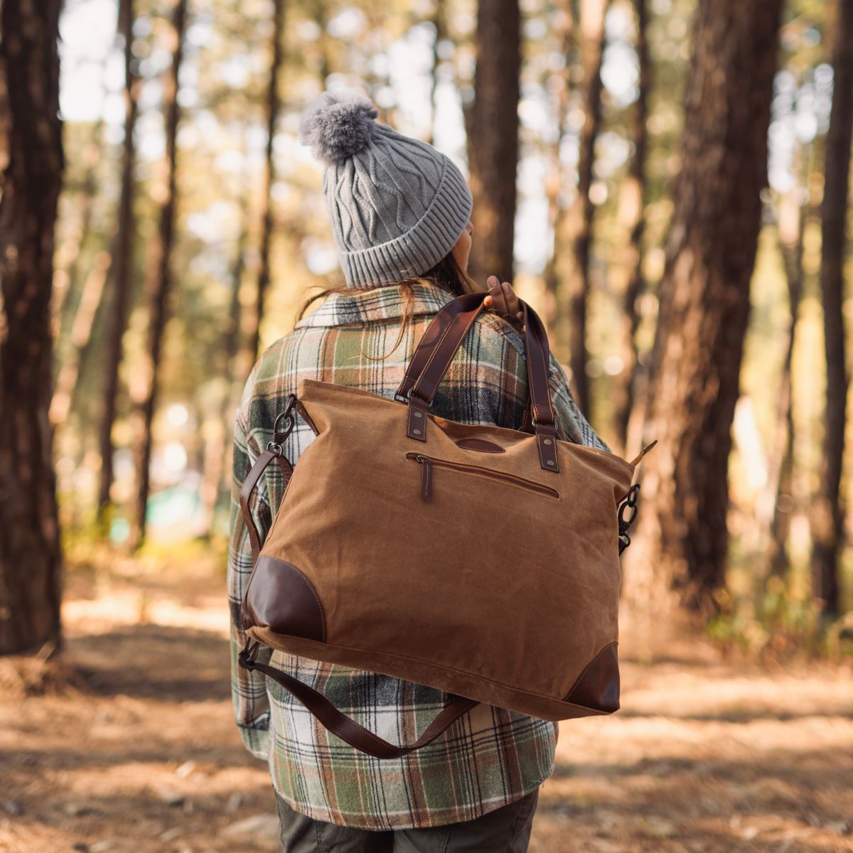 Grey Weekender Bag