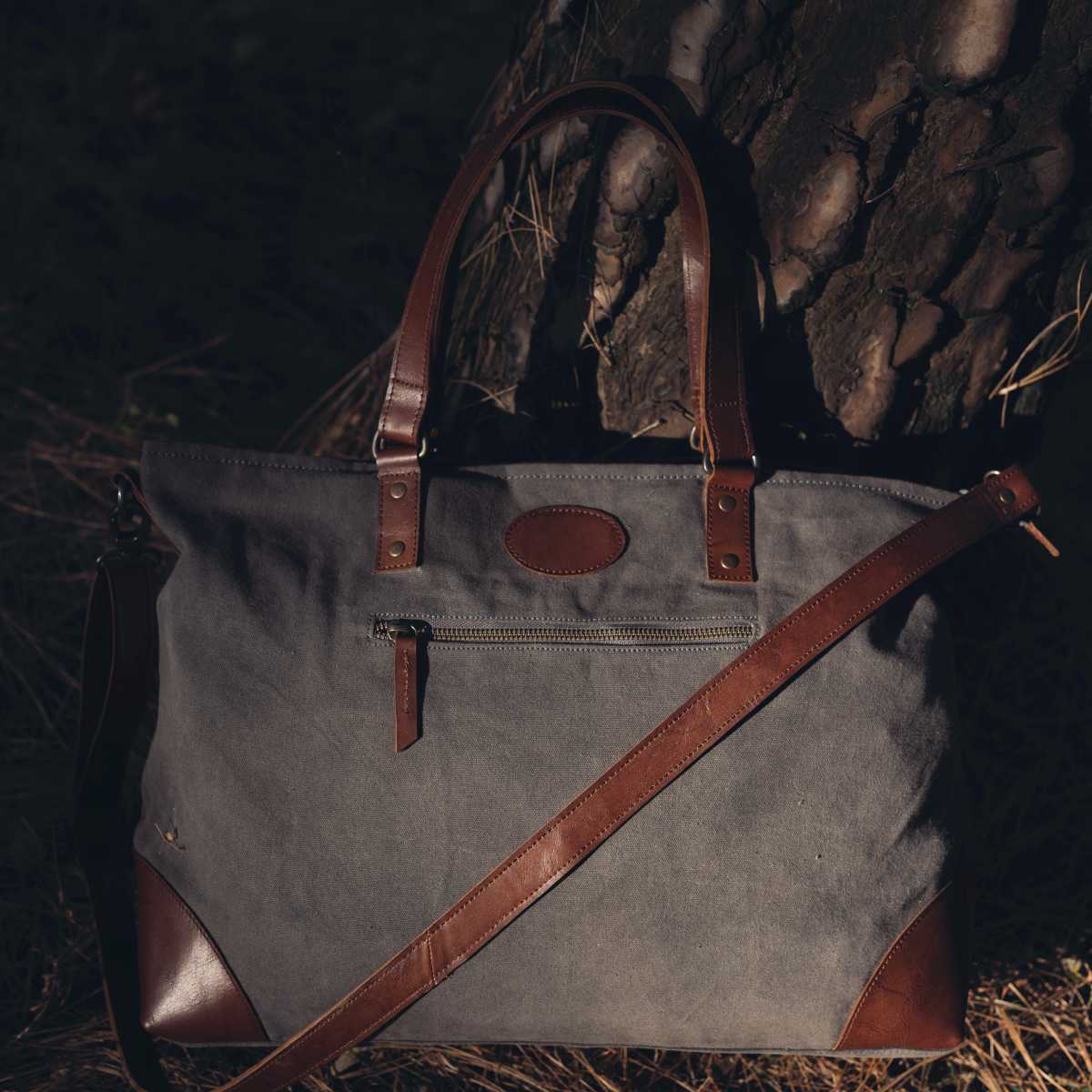 Grey Weekender Bag