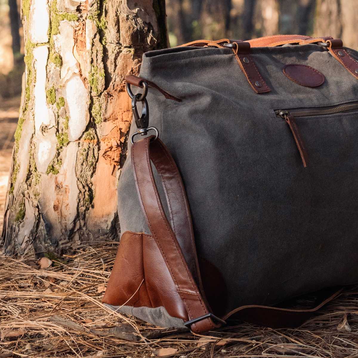 Grey Weekender Bag