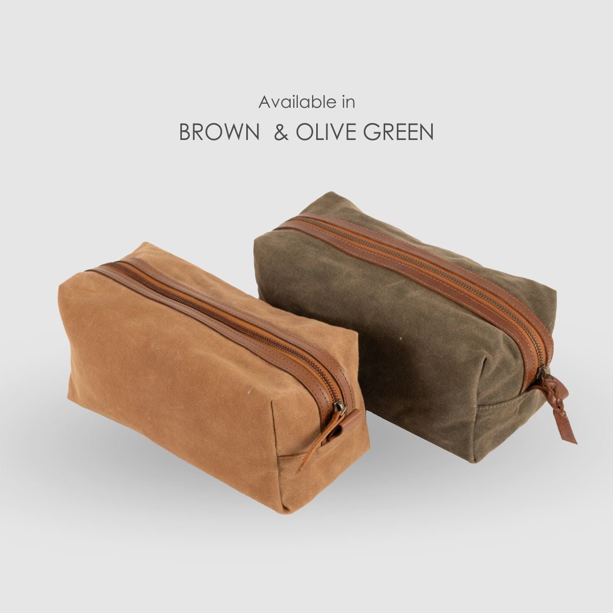 Brown Canvas Dopp Kit - Dpotli