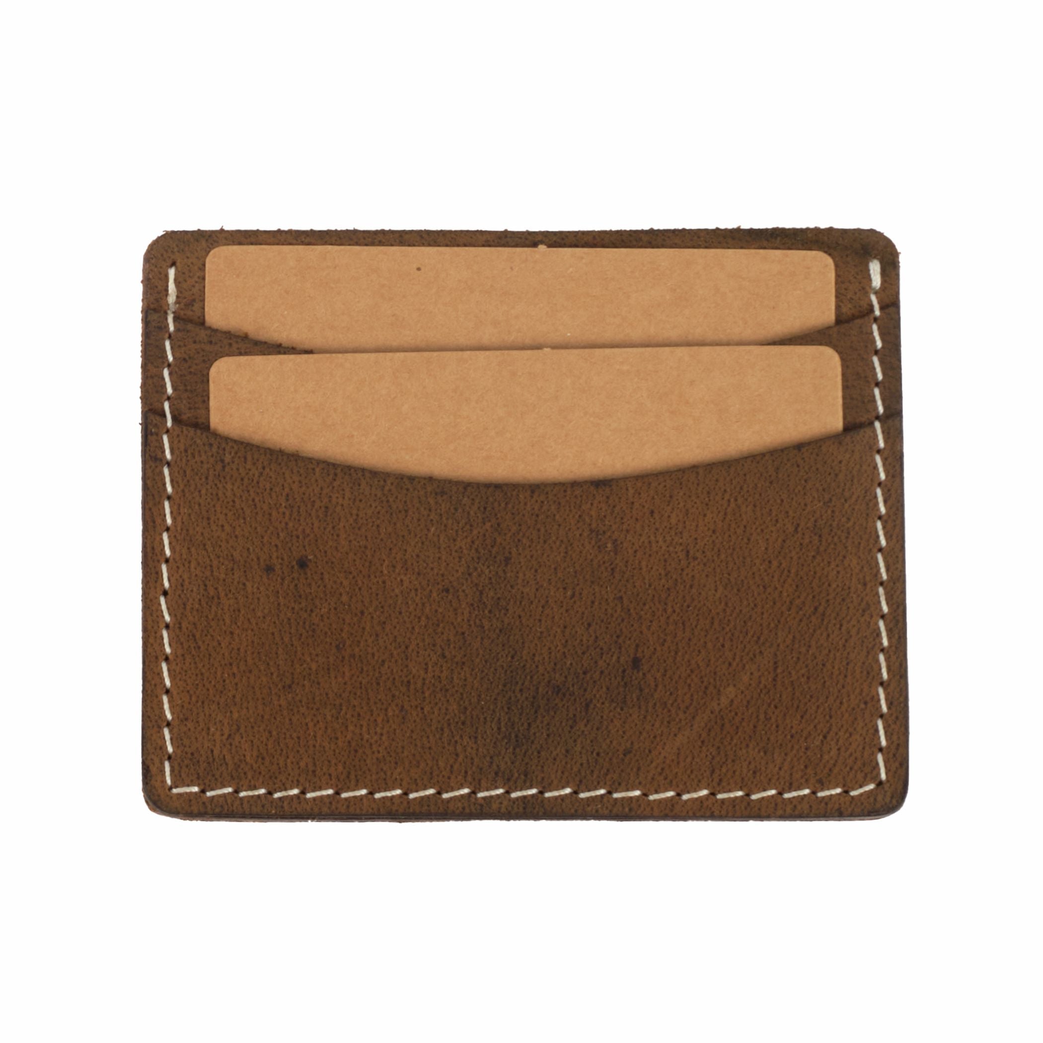 Brown Leather Cash & Card Case - Dpotli