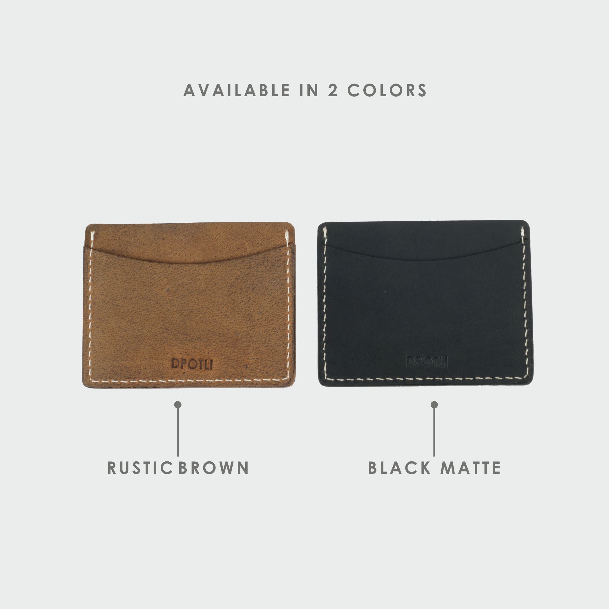 Brown Leather Cash & Card Case - Dpotli