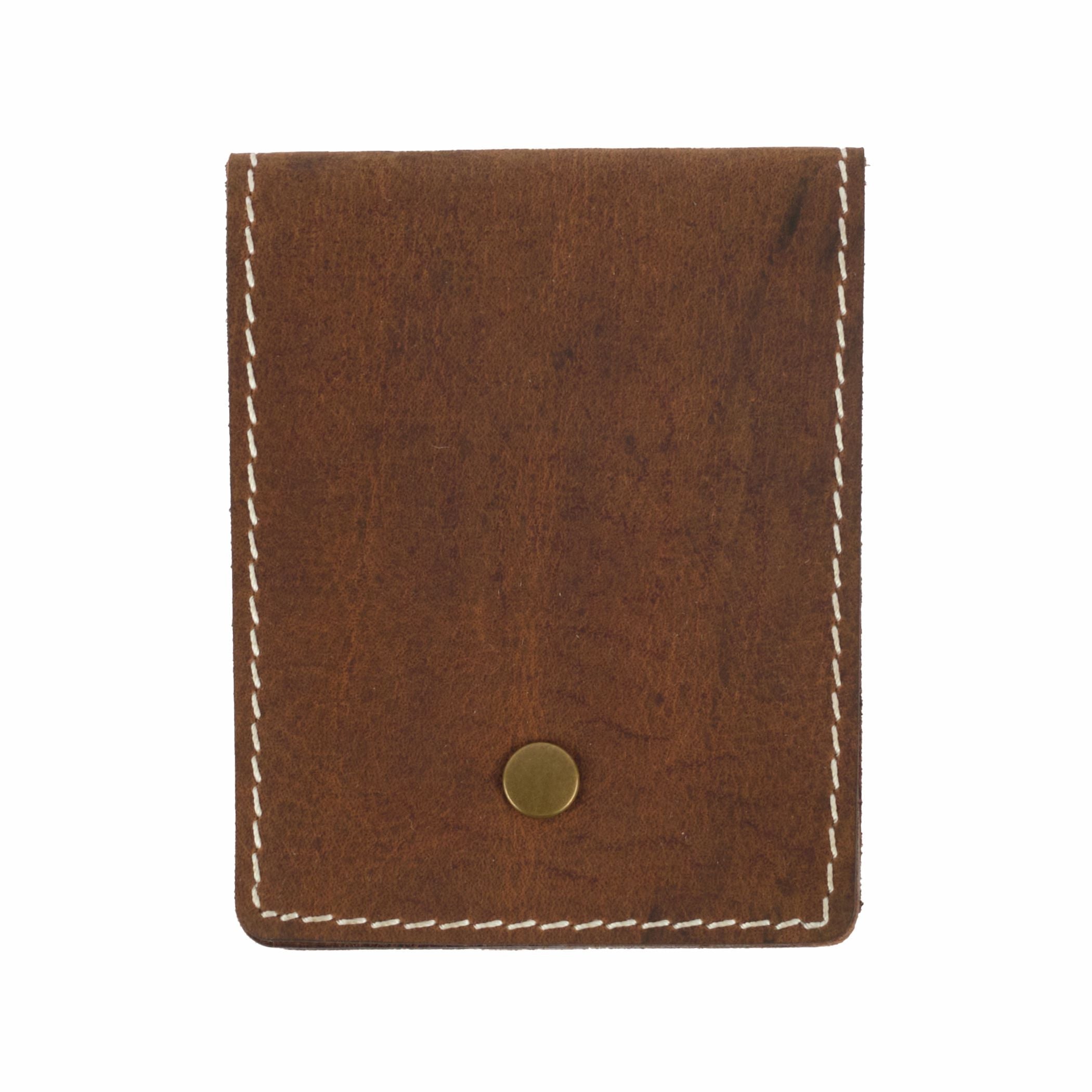 Brown Vertical Bifold Slim Wallet - Dpotli