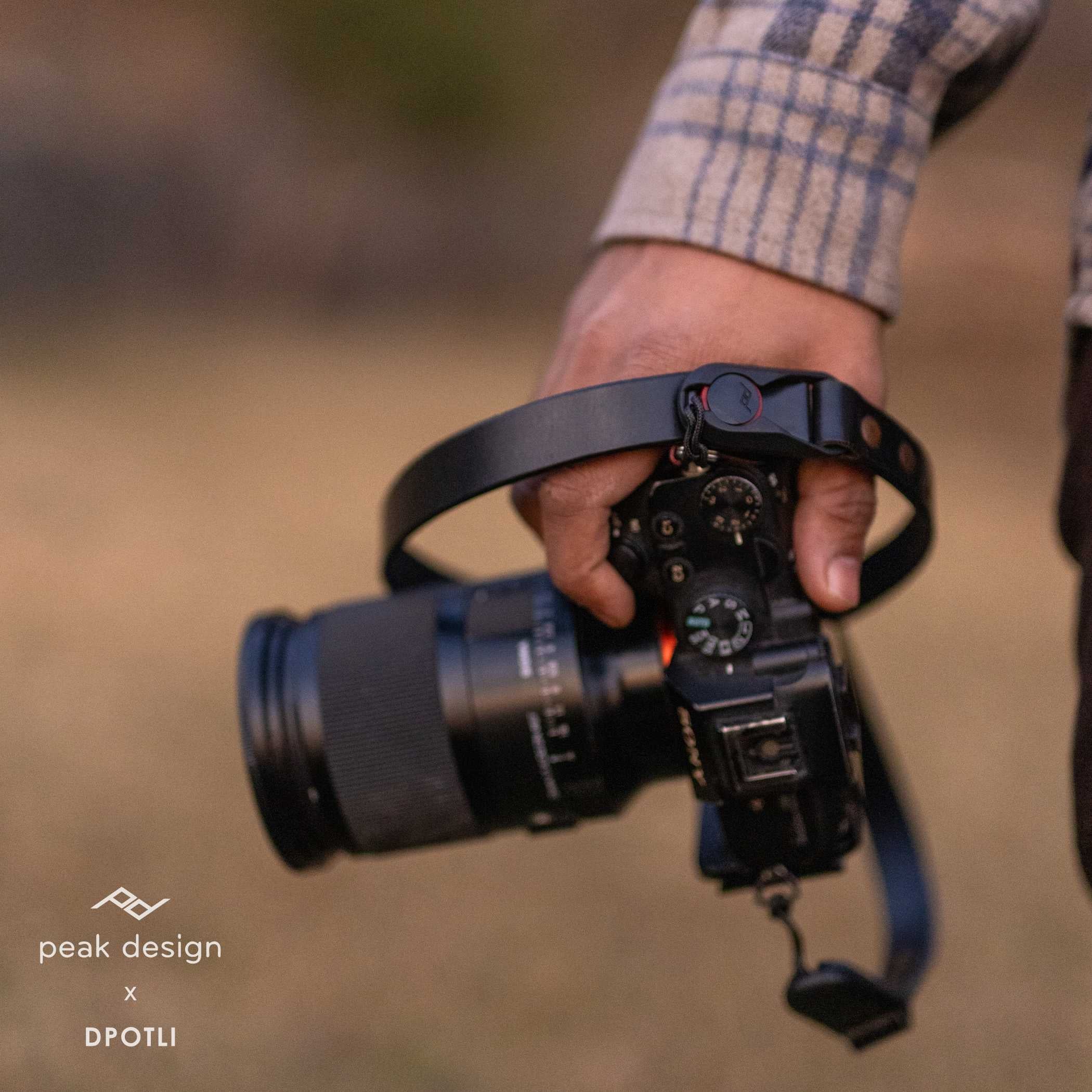 Leather Camera Strap - Made with Peak Design Anchor Links - Dpotli