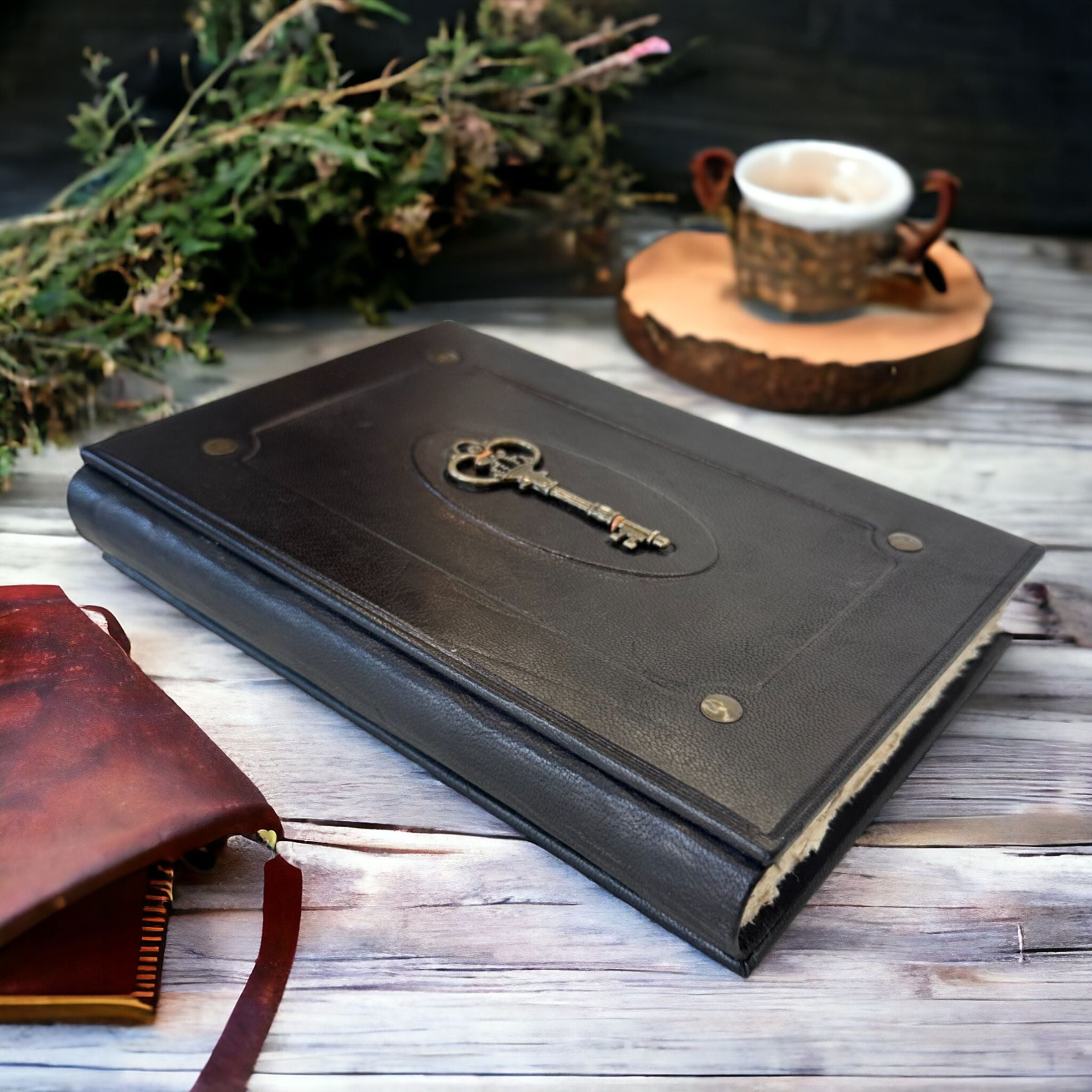 Vintage Leather Journal | Ruled Pages | 6x9 Inches | Brown - Dpotli