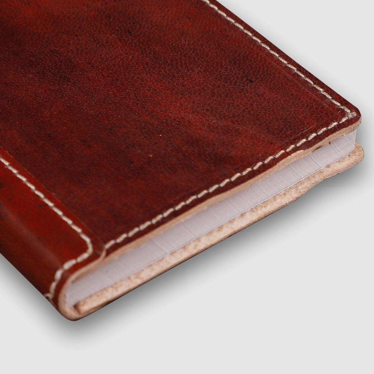 A6 Leather Art Pad- Chestnut Brown - Dpotli