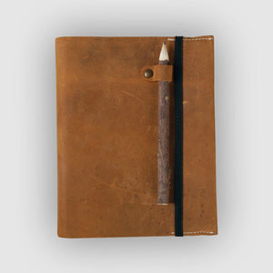 Leather Art Journal- Tan Brown - Dpotli